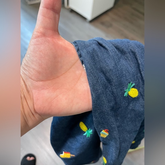 Hanna Anderson girls denim pineapple, ice cream, banana dress - Picture 9 of 9